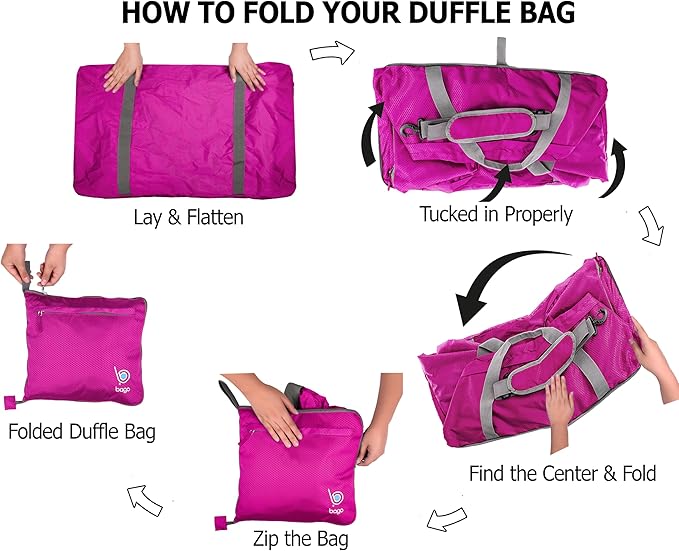 Bago Big XXL Foldable Duffel Bags for Traveling Women & Men - 140L Packable Duffle Bag for Travel