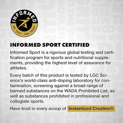 Gains in Bulk Instantized Creatine Monohydrate for Women and Men, Soluble Pre Workout Powder