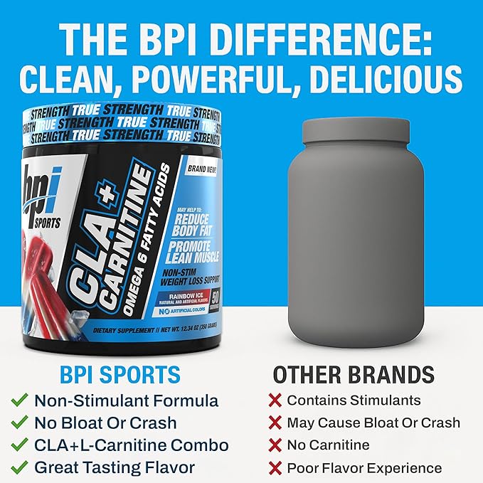 BPI Sports CLA+Carnitine ??CLA L Carnitine & Linoleic Acid ??L Carnitine Supplement for Weight