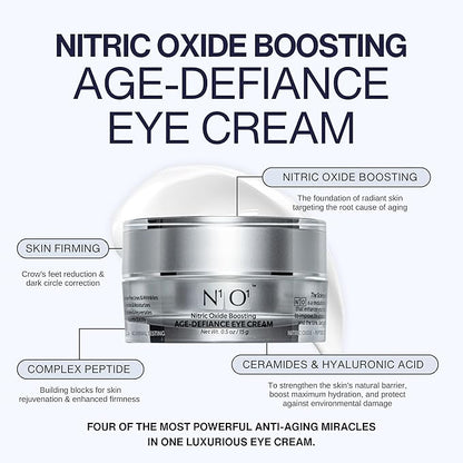 Age-Defiance Eye Cream - Day & Night Moisturizer with Nitric Oxide, Hyaluronic Acid, Complex
