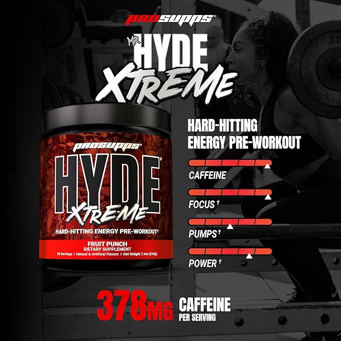 PROSUPPS Mr. Hyde Xtreme Pre Workout Powder with Creatine, Beta Alanine & Caffeine ??Extreme