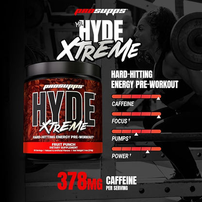 PROSUPPS Mr. Hyde Xtreme Pre Workout Powder with Creatine, Beta Alanine & Caffeine ??Extreme