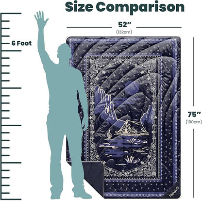Rumpl Original Puffy Blanket - Warm, Water-Resistant Camping Blanket with 100% Recycled Synthetic