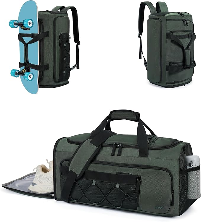 CLUCI Gym Bag for Men & Women, 35L Sports Duffle Bag for Travel,4 in 1 Weekender Bag,Overnight