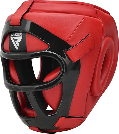 RDX Boxing Headgear MMA Muay Thai, Removable Face Grill, Head Gear for Sparring Grappling Martial