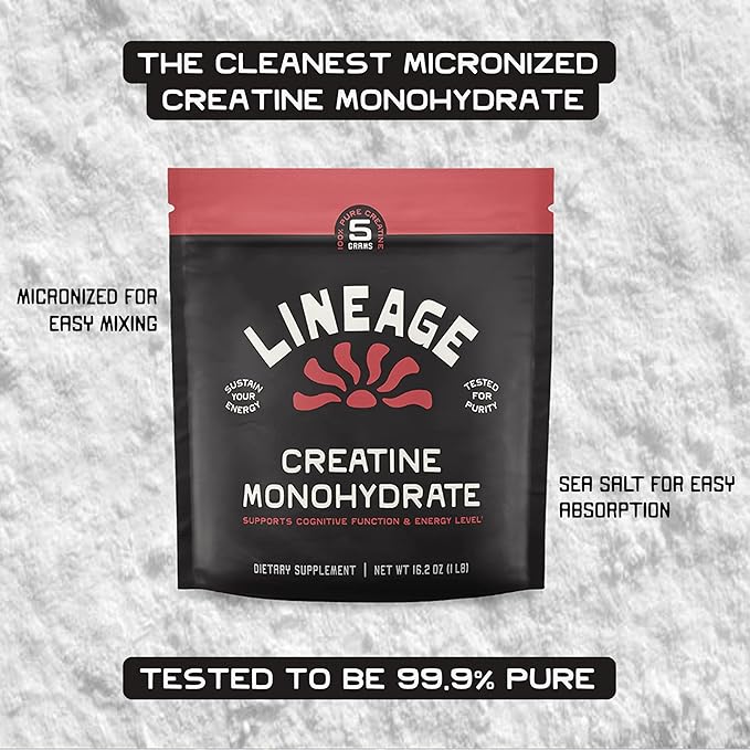 Micronized Creatine Monohydrate with Sea Salt - Micronized Creatine Powder for Training &