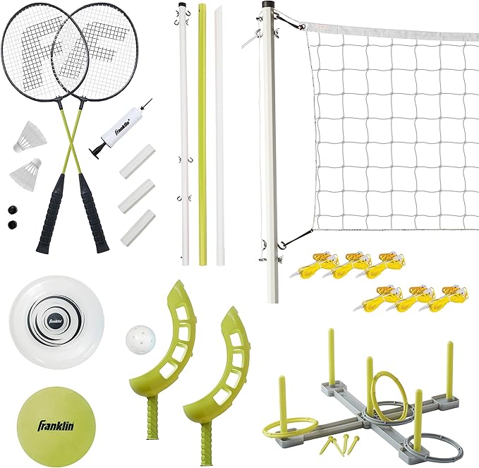 Franklin Sports Fun 5 Combo Outdoor Game Set - Backyard, Beach + Camping Games for Kids