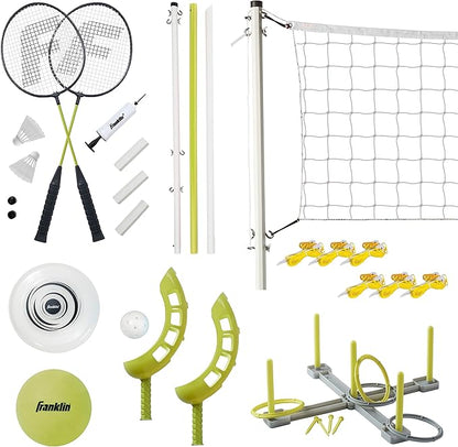 Franklin Sports Fun 5 Combo Outdoor Game Set - Backyard, Beach + Camping Games for Kids