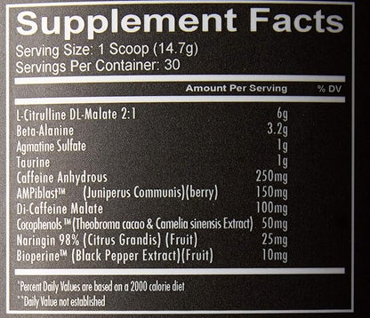 REDCON1 Total War Pre Workout, Strawberry Mango - L Citrulline, Malic Acid, Green Tea Leaf Extract