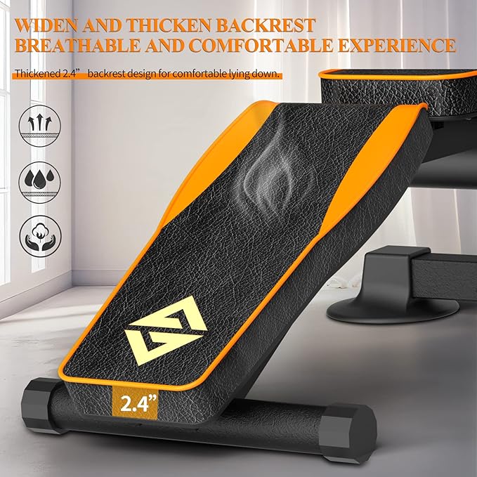 Adjustable Weight Bench, Multi-function Preacher Curl Bench for Home Gym, Foldable Leg Extension