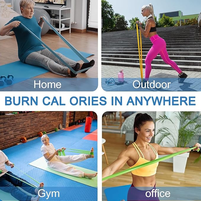 5 Pcs Professional Resistance Bands. Latex-Free, Elastic Band, Work Out Bands, Stretch Bands for