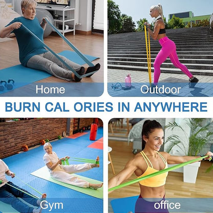 5 Pcs Professional Resistance Bands. Latex-Free, Elastic Band, Work Out Bands, Stretch Bands for