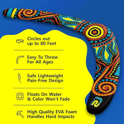 Refresh Sports Beach Boomerang Toy for All Ages - Outside Beach Games Adults & Toys for Kids - Fun