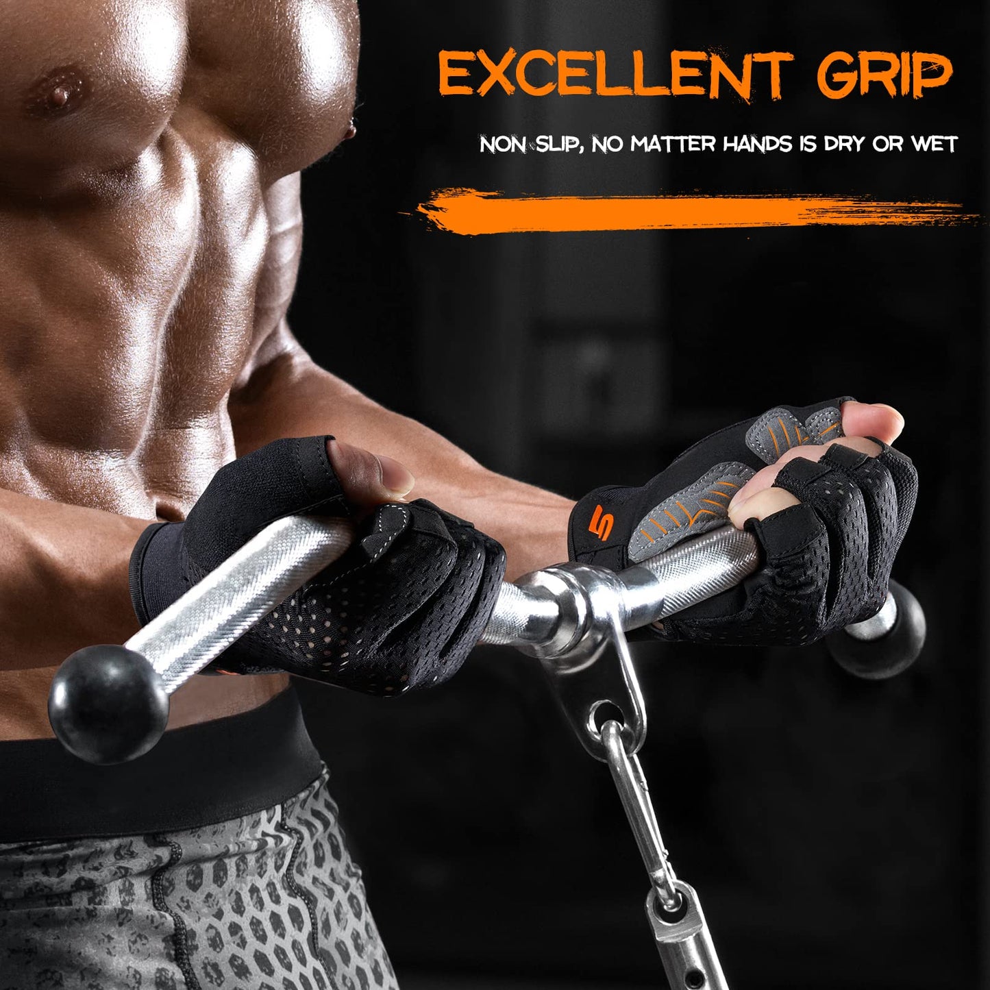 SueStar Workout Gloves - Men Women 2022, Weight Lifting Gym Gloves with Full Palm Protection