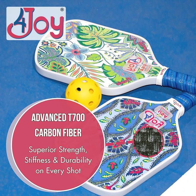 4Joy Pickleball Paddle Premio Series - Thermoformed Premium T700 Carbon Fiber Pickleball Paddless