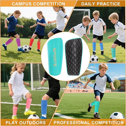 Shin Guards Soccer Kids 2025 Version High-Density Foam Soccer Shin Guard with Sleeves Shin