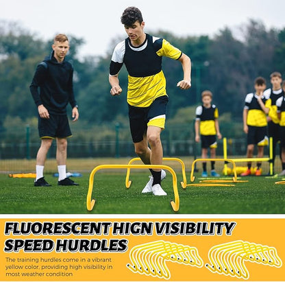 Wettarn 20 Pcs 9" Speed Training Agility Hurdles for Athletes Training Hurdles Reliable Training