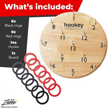 Elite Sportz Equipment Ring Toss Game | Sturdy Wooden Board Set for Kids Outdoor Games | Camping