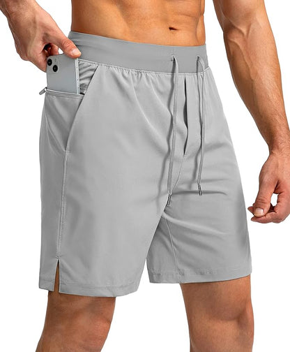Men's Running Shorts with Zipper Pockets 9 Inch/ 7 Inch / 5 Inch Lightweight Quick Dry Gym Workout