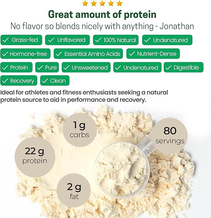 Z Natural Foods Grass-Fed Whey Protein Concentrate - Clean Whey Protein Powder from New Zealand