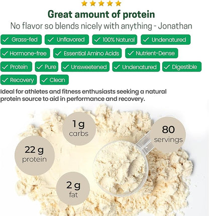 Z Natural Foods Grass-Fed Whey Protein Concentrate - Clean Whey Protein Powder from New Zealand