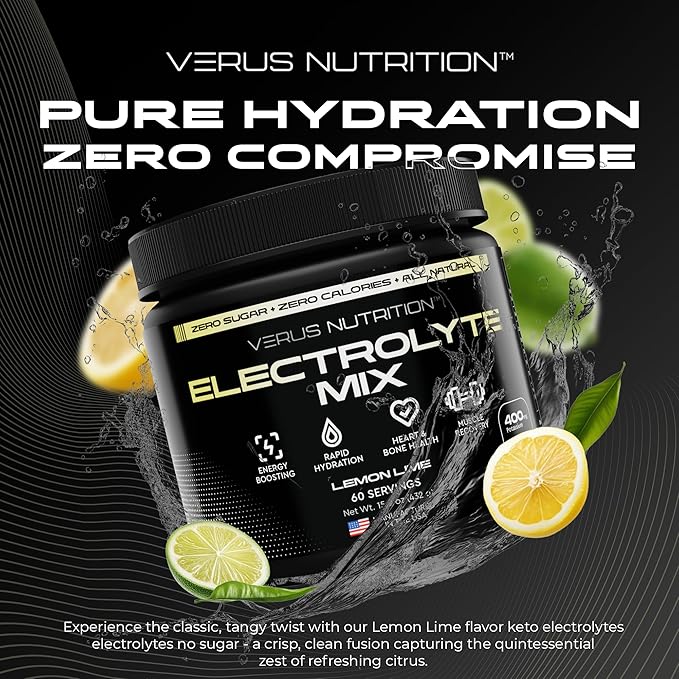 Electrolytes Powder No Sugar- Zero Calorie Hydration Powder | Sugar Free Electrolytes for Fasting
