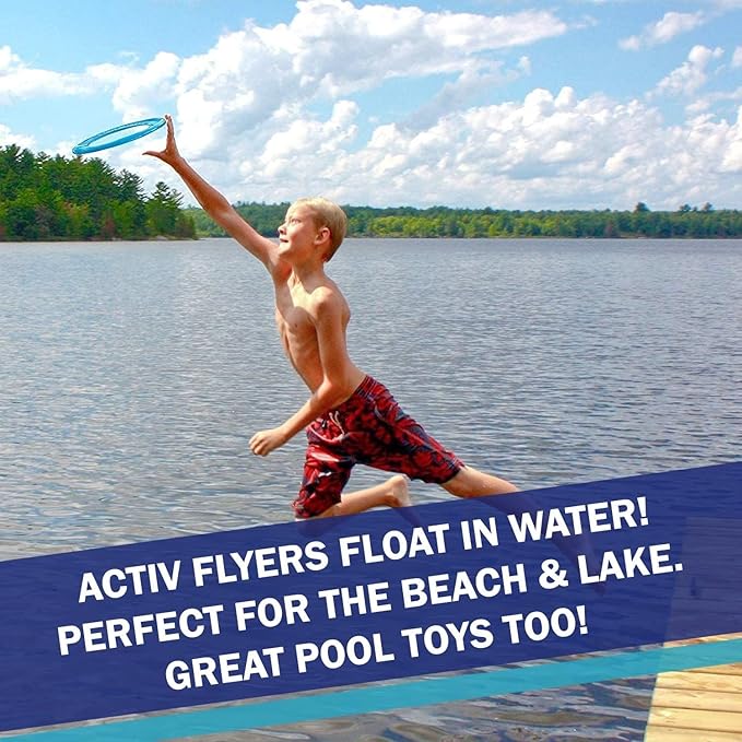 Activ Life Kid’s Flying Rings (2 Pack) They Fly Straight & Don’t Hurt, 80% Lighter Than Standard