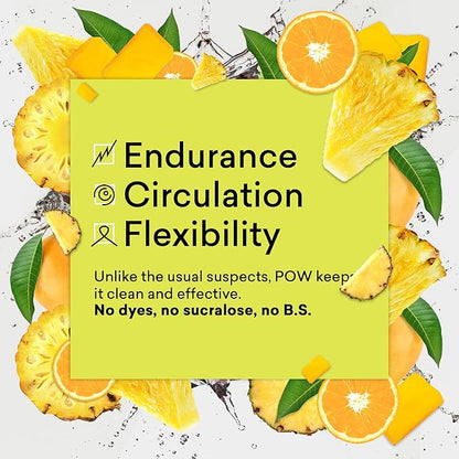 EBOOST POW Natural Pre Workout Powder ??20 Servings - Tropical Punch - A Pre Workout Supplement for