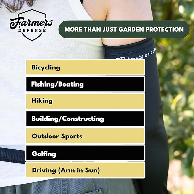 FARMER'S DEFENSE Sleeves | UV Cooling Sleeves | Anti-Scratch Sun Protection Arm Sleeves for