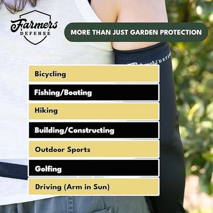 FARMER'S DEFENSE Sleeves | UV Cooling Sleeves | Anti-Scratch Sun Protection Arm Sleeves for