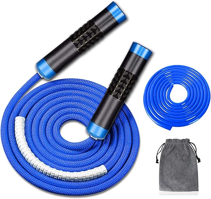 Redify Weighted Jump Rope for Workout Fitness(1LB), Tangle-Free Ball Bearing Rapid Speed Skipping