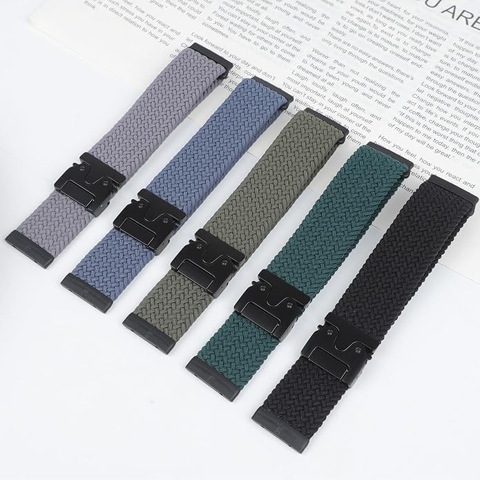 Braided Stretchy Band for Fitbit Versa 4/Versa 3/Sense 2/Sense Watch Band Women Men,Parachute-style