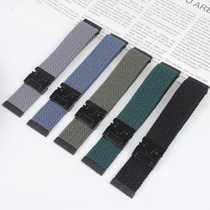 Braided Stretchy Band for Fitbit Versa 4/Versa 3/Sense 2/Sense Watch Band Women Men,Parachute-style