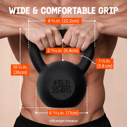 Yes4All Solid Cast Iron Kettlebell Weights Set – Great for Full Body Workout and Strength Training