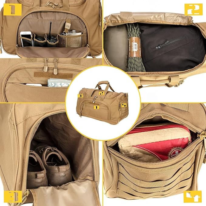 Gym Bag for Women & Men Tactical Duffle Military Weekender Work Out Lightweight Waterproof Sports