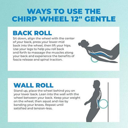 Chirp Wheel Foam Roller ??Targeted Back & Neck Relief, Lumbar Spine Stretcher, Spinal Decompression