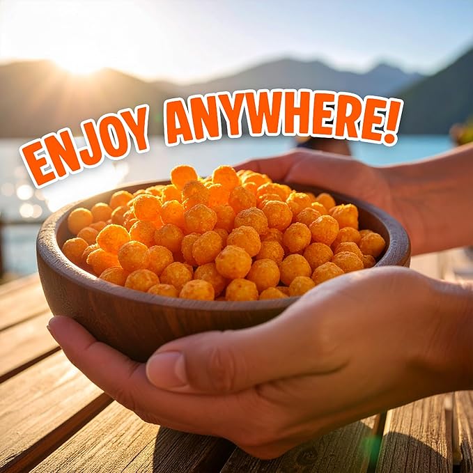 Twin Peaks Low Carb, Keto Friendly Protein Puffs, (Nacho Cheese), 2 Servings, 3 Pack (60g, 42g