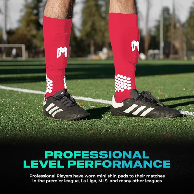 Mini Shin Guards Soccer – Built in Shin Pad Sleeves for Mens, Women, Teens - Small Shin Guards