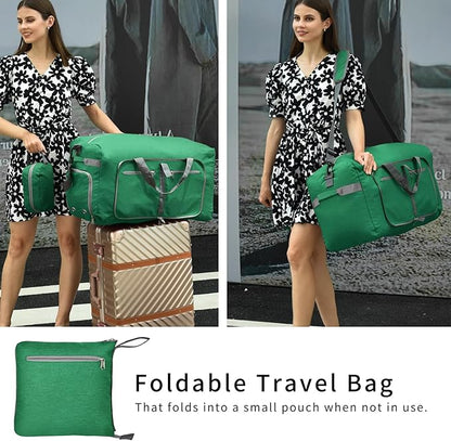 Felipe Varela Duffle Bag with Shoes Compartment and Adjustable Strap,Foldable Travel Duffel Bags