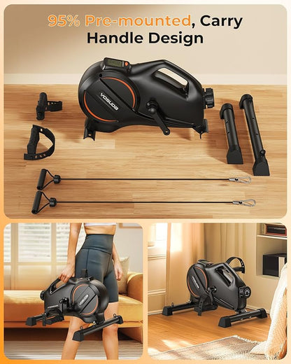 YOSUDA Under Desk Bike Pedal Exerciser - Magnetic Mini Exercise Bike for Arm/Leg Exercise, Desk