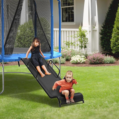 Universal Trampoline Slide 60" * 20" Slide with 2 Iron Plasticized Handles Buffer Bottom