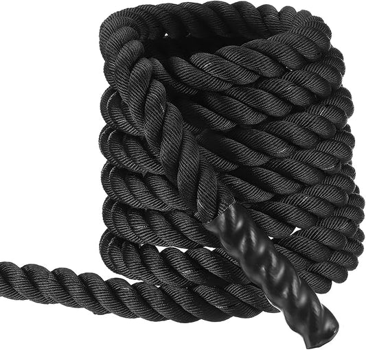 MECCANIXITY Battle Rope 30ft x 2 Inch Polyester Workout Rope Heavy Fitness Exercise Rope for