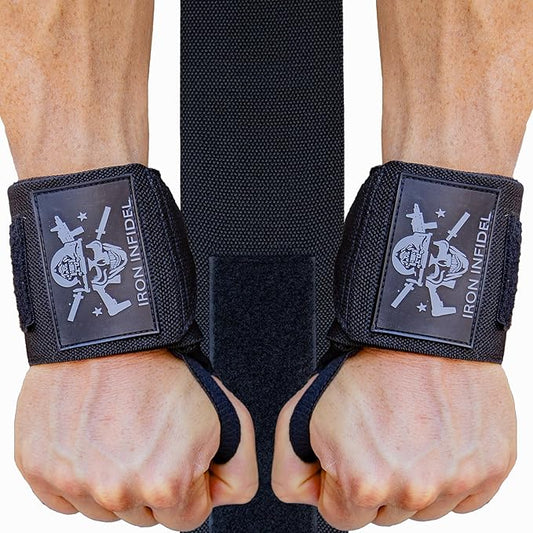 Iron Infidel Wrist Wraps for Weightlifting - 18" and 24" Heavy Duty Support for Working Out, Gym
