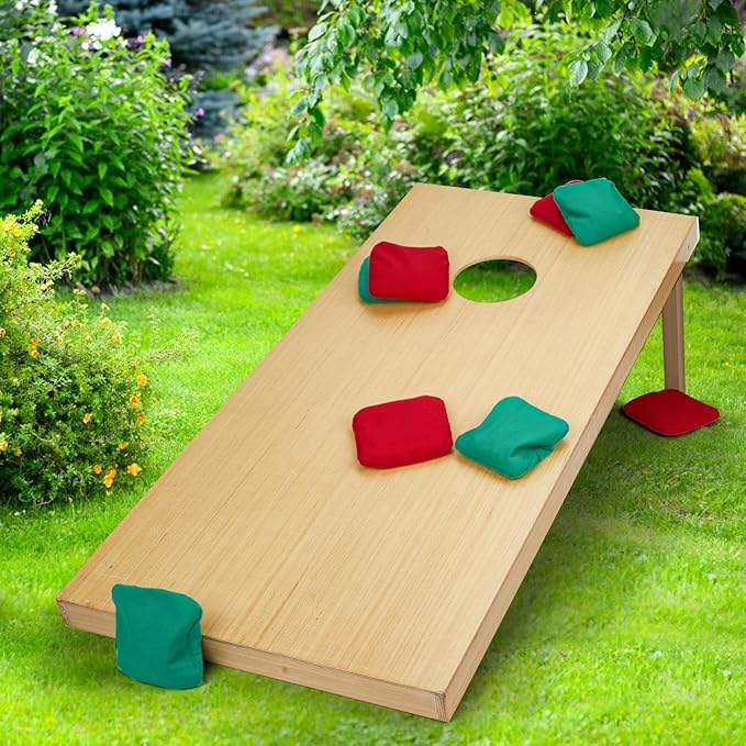 EunHo Dual Sided Cornhole Bags Regulation Set of 8 Professional Cornhole Bean Bags Slick and Stick