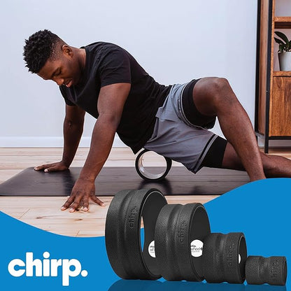 Chirp Wheel Foam Roller ??Targeted Back & Neck Relief, Lumbar Spine Stretcher, Spinal Decompression