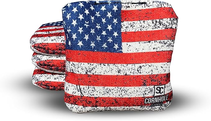 Professional Dual Sided Cornhole Bags- 16 oz 6x6 w/Premium Resin Fill - Official Tournament