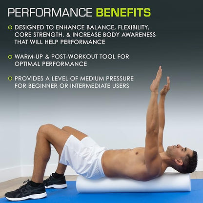 ProsourceFit Flex Foam Rollers for Muscle Massage, Physical Therapy, Core & Balance Exercises