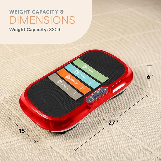 Lifepro Waver Vibration Plate Exercise Machine for Lymphatic Drainage, Muscle Activation, Full-Body