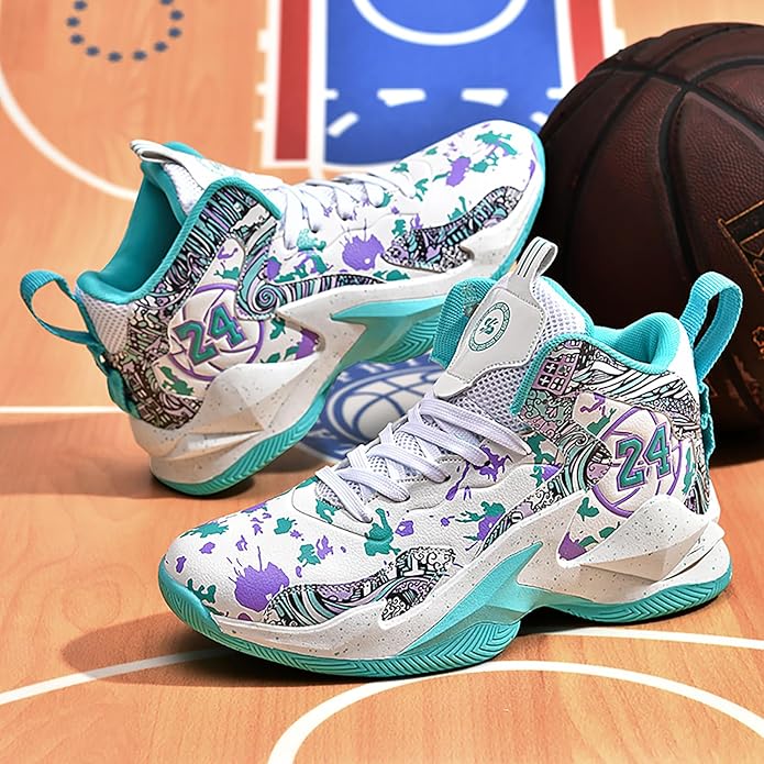 Boys Basketball Shoes Breathable Indoor Athletic Shoes Youth Outdoor Fashion Sneakers Comfortable
