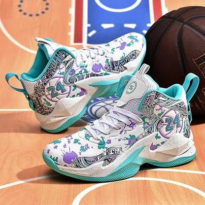 Boys Basketball Shoes Breathable Indoor Athletic Shoes Youth Outdoor Fashion Sneakers Comfortable
